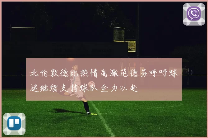 北伦敦德比热情高涨范德芬呼吁球迷继续支持球队全力以赴
